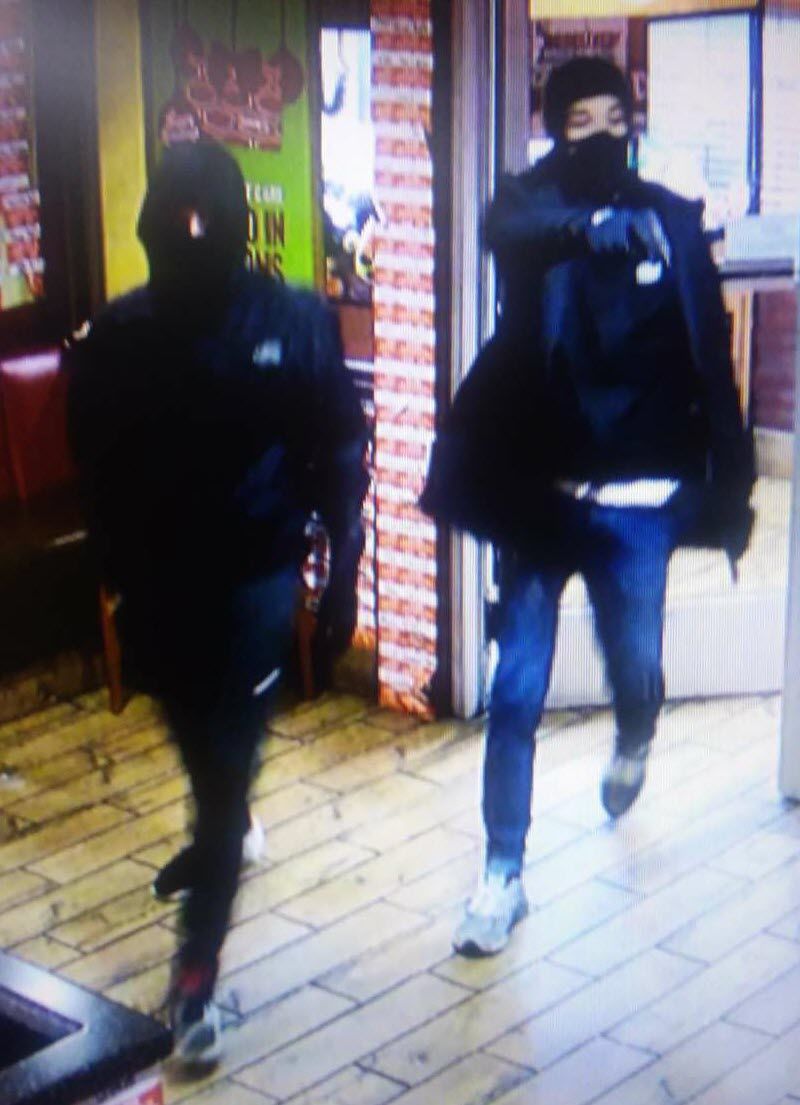armed robbers entering Denny's